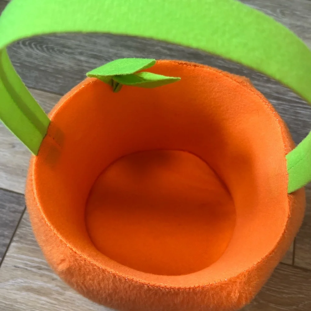 Orange Plush Jack-O'-Lantern Trick-or-Treat Bucket - Picture 5 of 7
